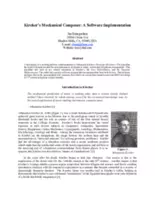 Kircher's Mechanical Composer